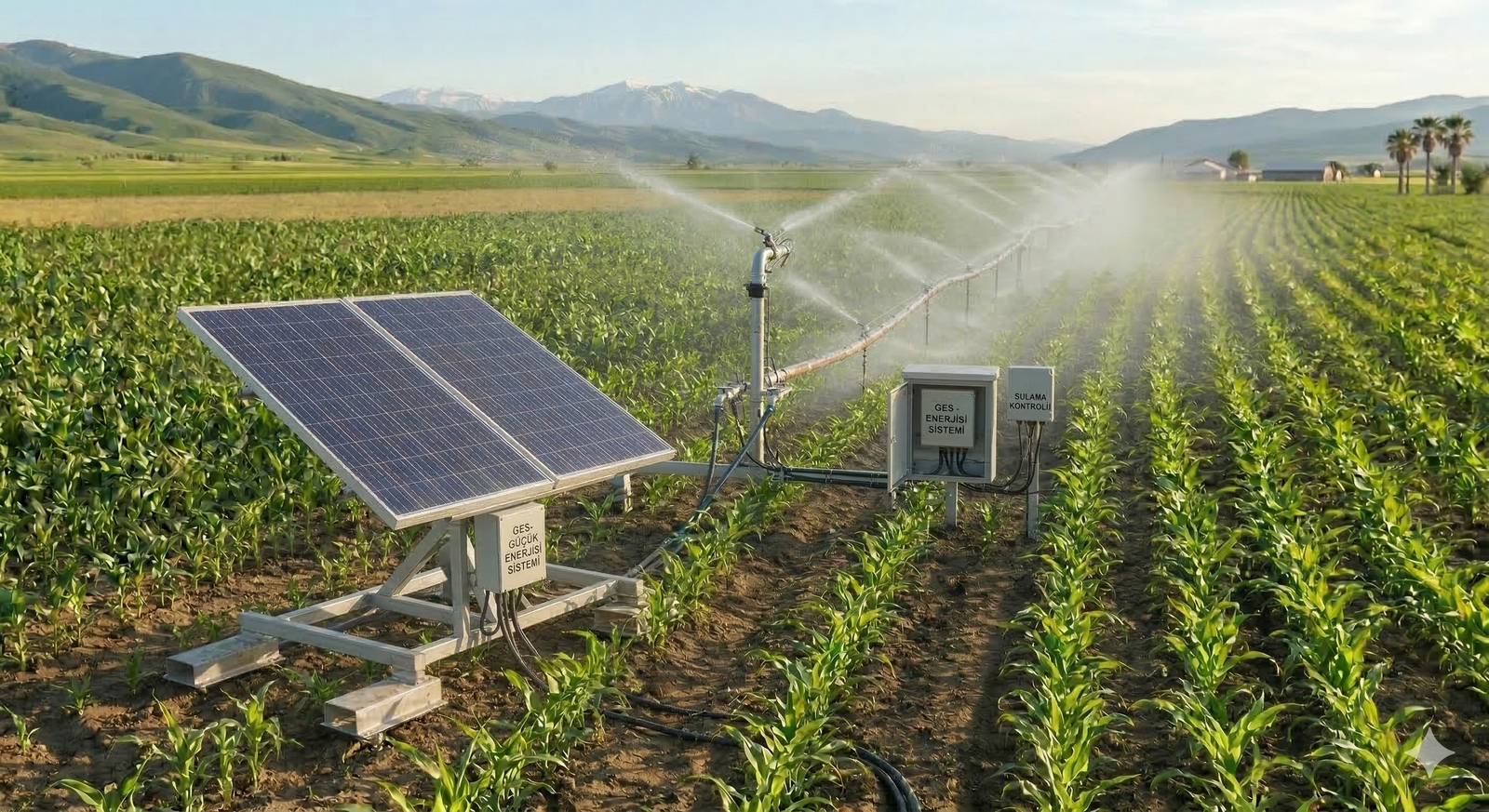 Tarla ve tarımsal sulama düzenine uygun sulama paketi görseli