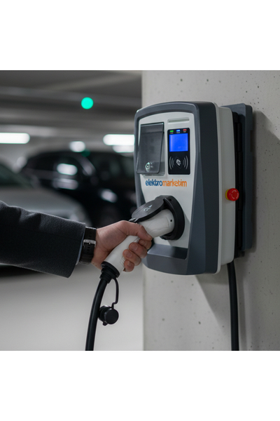 22kW 3 Faz 32A Tip 2 Soketli Elektrikli Araç Şarj İstasyonu 2