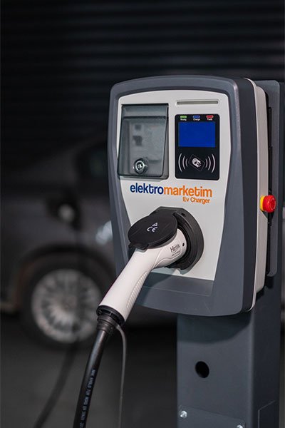 22kW 3 Faz 32A Tip 2 Soketli Elektrikli Araç Şarj İstasyonu 4