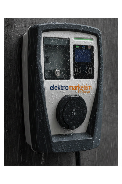 22kW 3 Faz 32A Tip 2 Soketli Elektrikli Araç Şarj İstasyonu 5