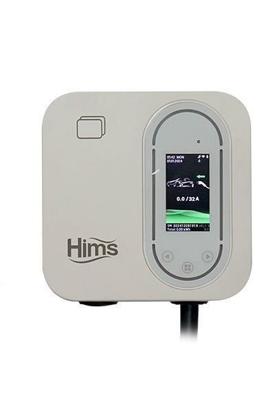 22kW Tip 2 Soketli Kablolu Beyaz Smart Elektrikli Araç Şarj İstasyonu 2