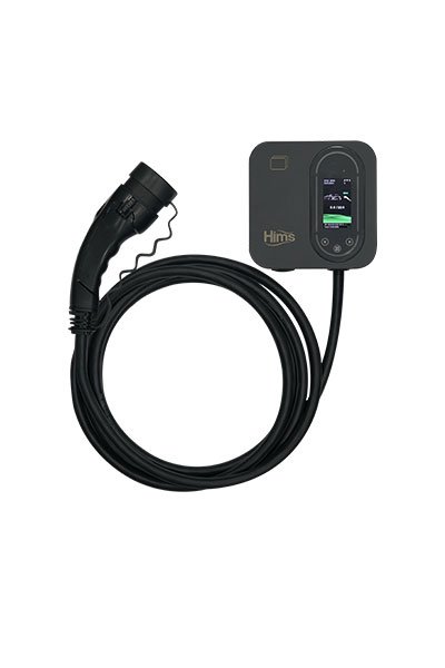 22kW Tip 2 Soketli Kablolu Siyah Smart Elektrikli Araç Şarj İstasyonu