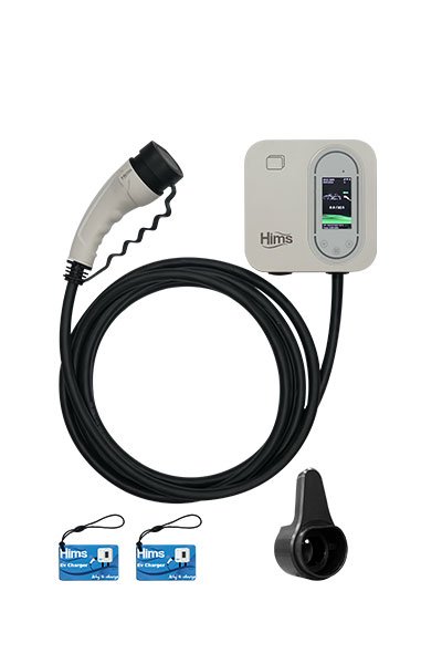 22kW Tip 2 Soketli Kablolu Beyaz Smart Elektrikli Araç Şarj İstasyonu 7