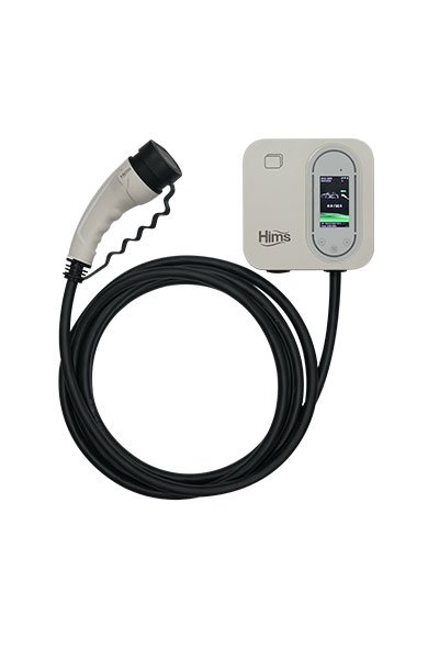 22kW Tip 2 Soketli Kablolu Beyaz Smart Elektrikli Araç Şarj İstasyonu