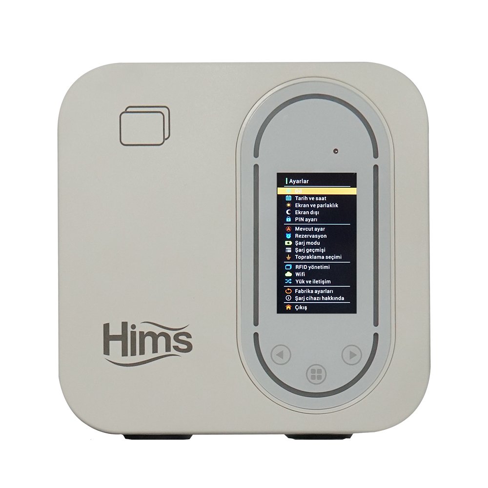 22kW Tip 2 Soketli Kablolu Beyaz Smart Elektrikli Araç Şarj İstasyonu 8