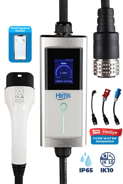 22kW Tip 2 Taşınabilir Mobil Elektrikli Araç Şarj İstasyonu 2